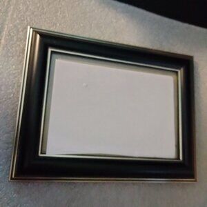 Black Silver Picture Frame 5x7 Inches With Easel Back Tabletop Wall Display